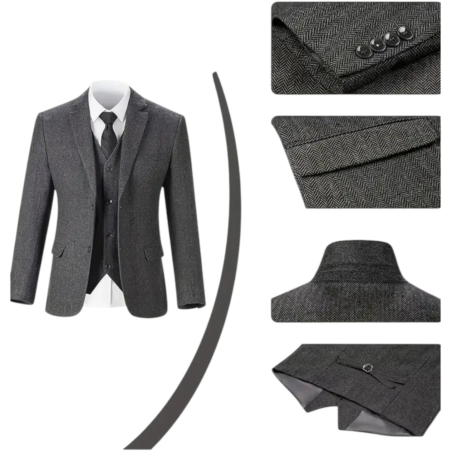 JOHN™ | COSTUME 3 PIÈCES ÉLÉGANT POUR HOMME